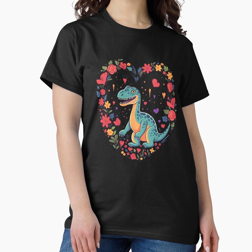 Dinosaur Valentine by creativellashop T-Shirts, Hoodie, Sweatshirt | BlankRebels.com (Image 2)