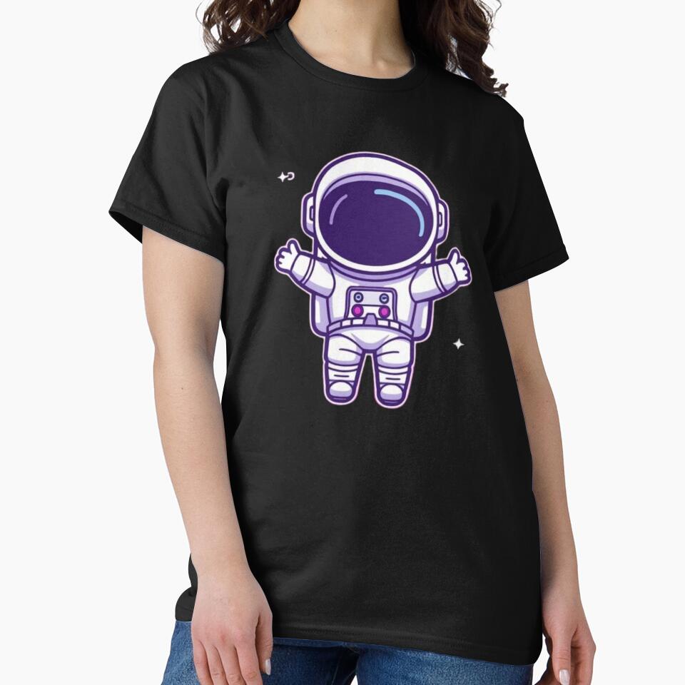 Cute Kawaii Astronaut Waving in Space Stars - Adorable Chibi Spaceman by ULTIMATE CREATIONS T-Shirts, Hoodie,... (Image 2)