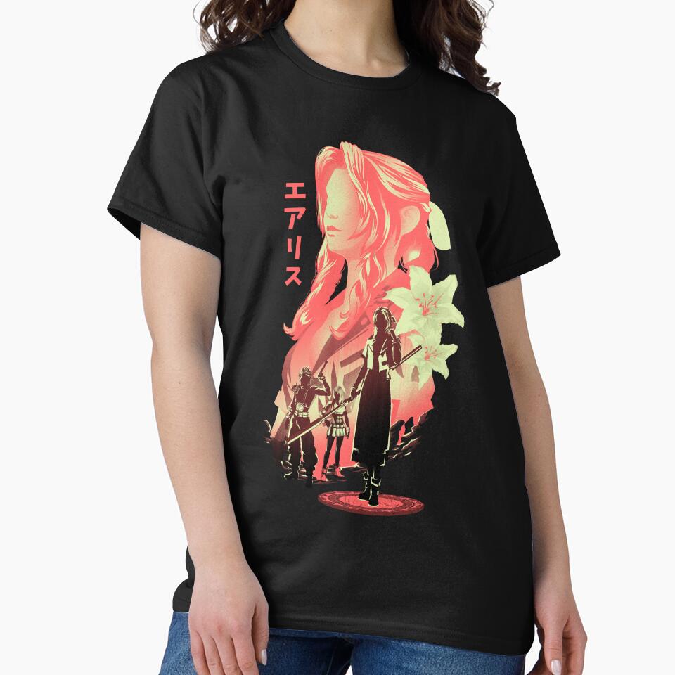 The Flower Girl Aerith by Hypertwenty Designs T-Shirts, Hoodie, Sweatshirt | BlankRebels.com (Image 2)