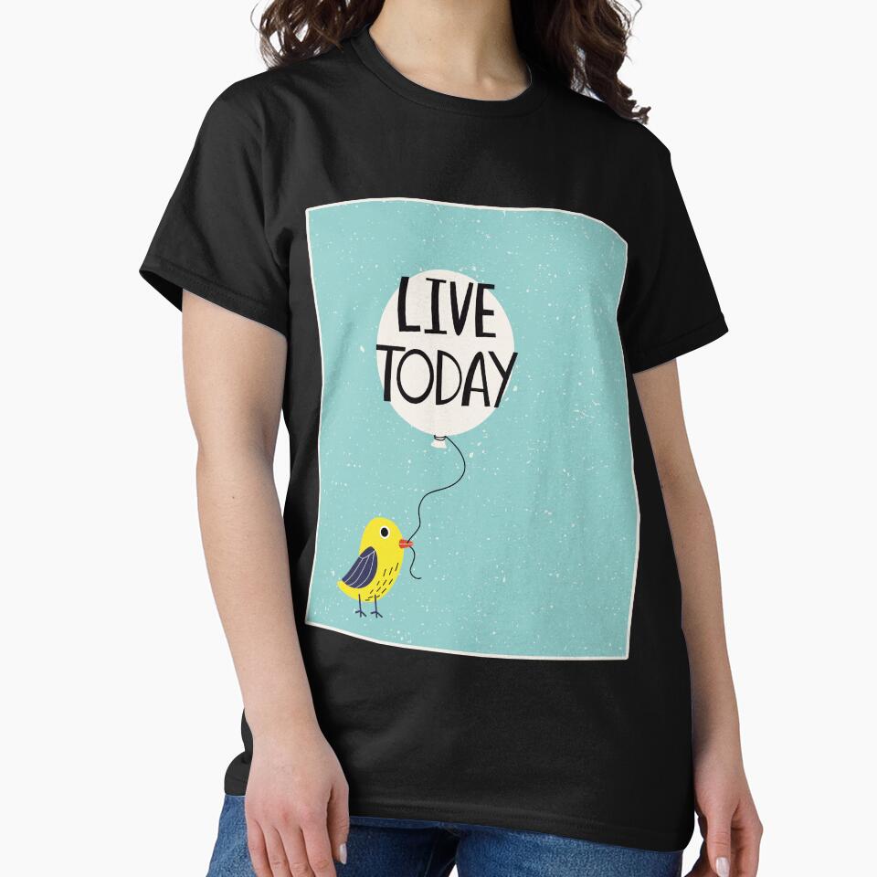 Live Today Flat Typography Illustration by Design_for_merch T-Shirts, Hoodie, Sweatshirt | BlankRebels.com (Image 2)