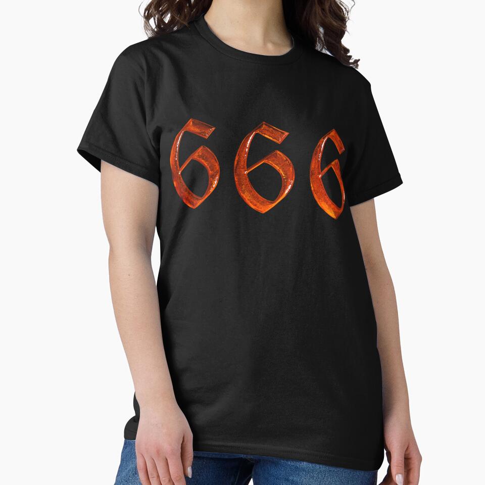 666 | Satanic Aesthetic | 3D Chrome Typography by ProdbyNiECO T-Shirts, Hoodie, Sweatshirt | BlankRebels.com (Image 2)