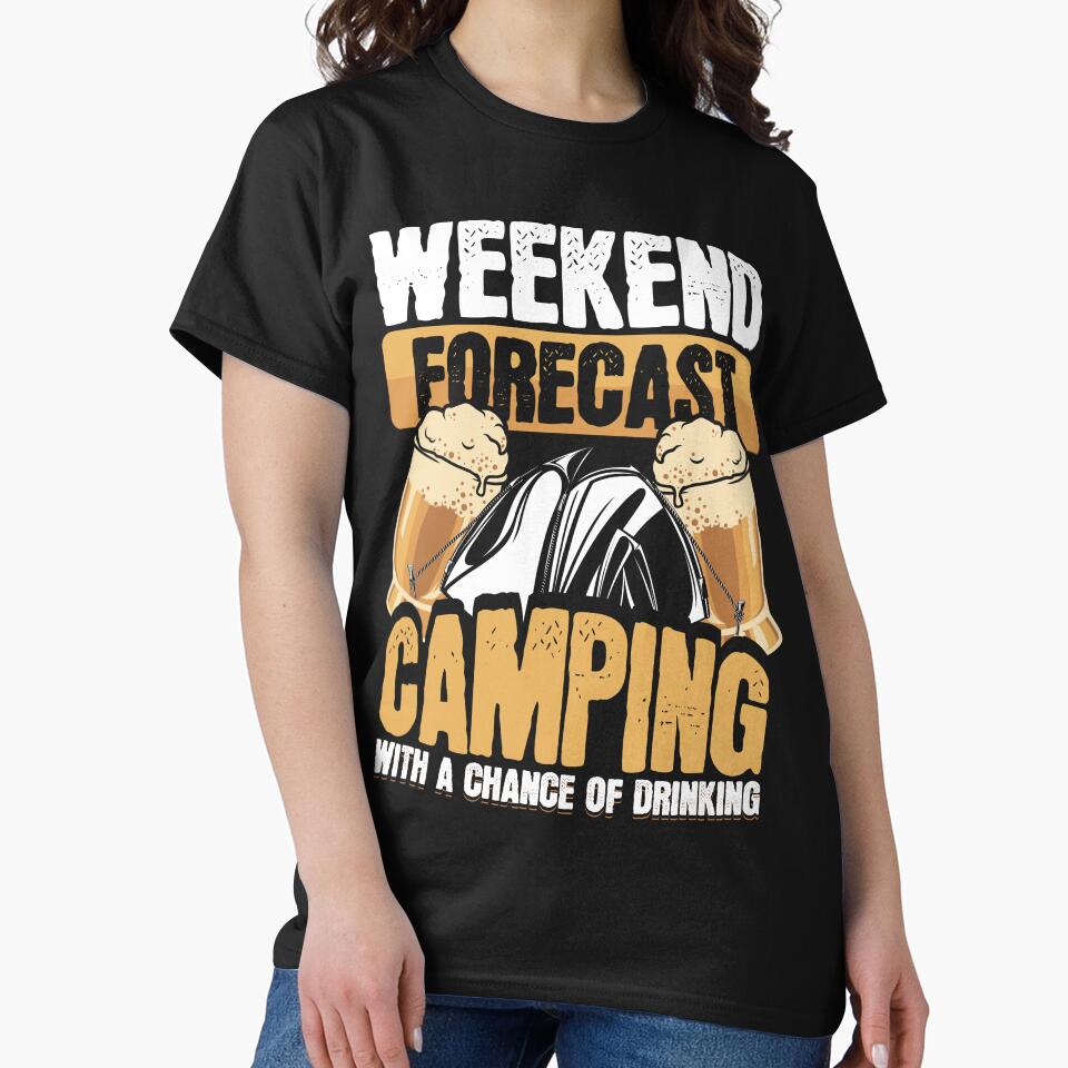 Funny Camper Weekend Forecast Camping Beer Drinking by Hananiah Merch T-Shirts, Hoodie, Sweatshirt (Image 2)