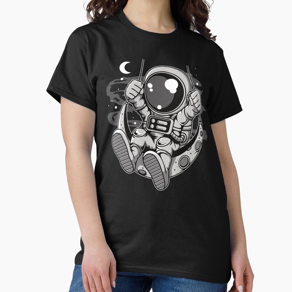 Astronaut Moon Swing - Funny Outer Space Lovers by Desteroids T-Shirts, Hoodie, Sweatshirt | BlankRebels.com (Image 2)