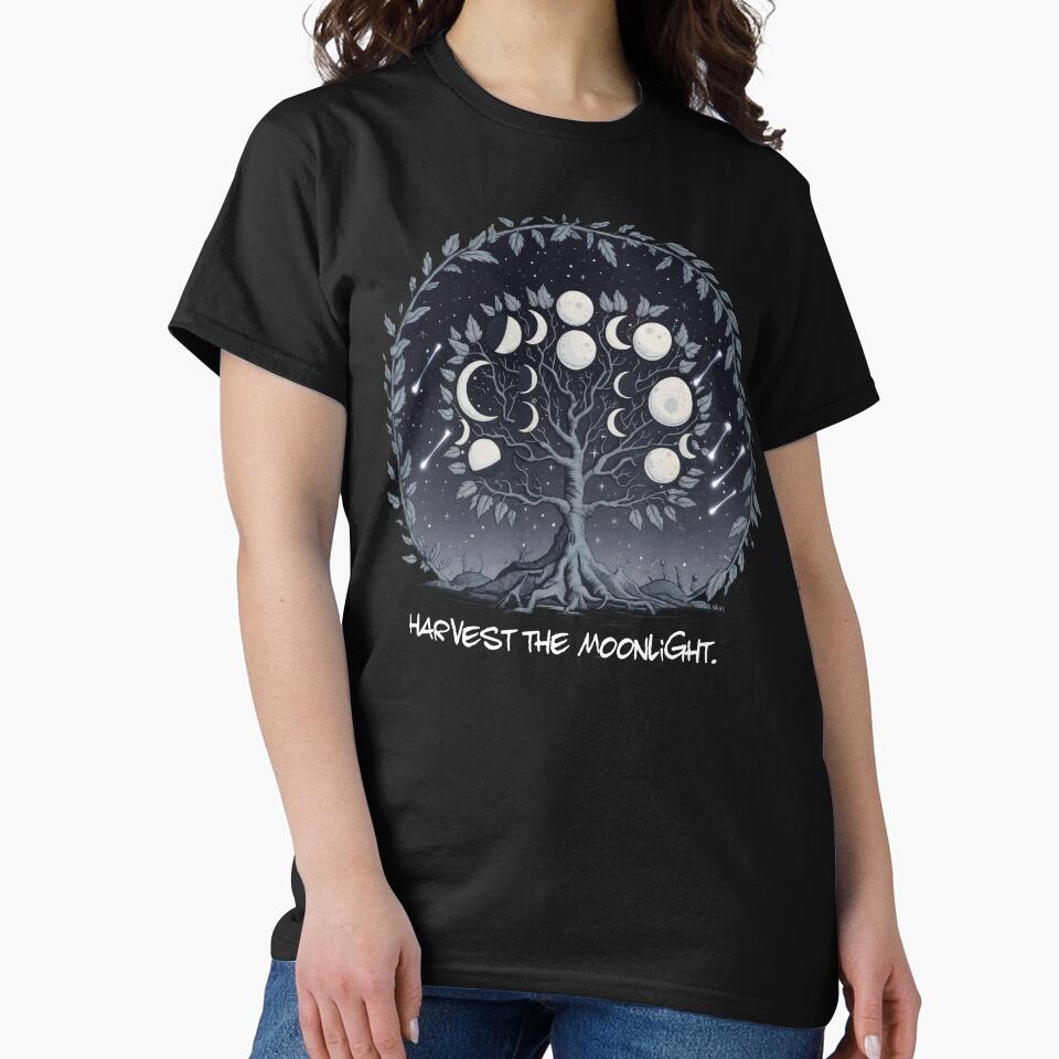Harvest the Moonlight – Mystical Tree of Lunar Phases by Prime-Studio T-Shirts, Hoodie, Sweatshirt (Image 2)