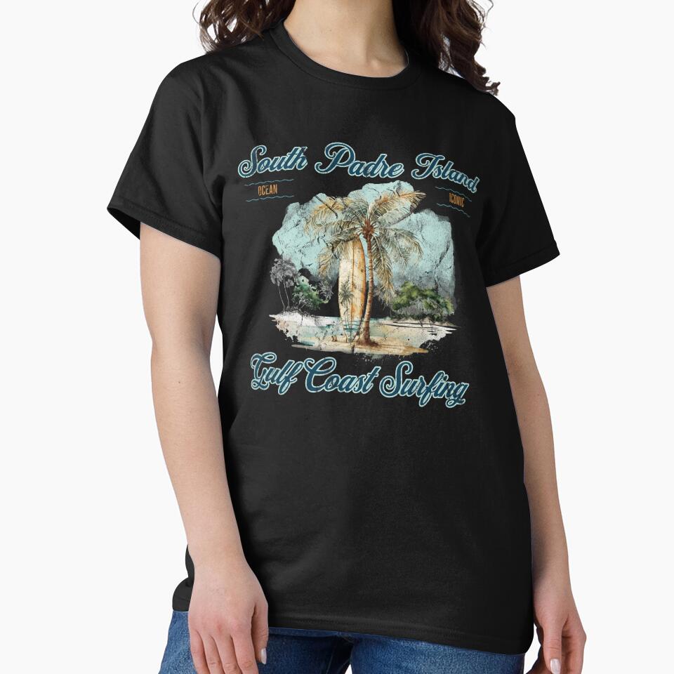 Vintage South Padre Island Gulf Coast Surfing T-Shirts, Hoodie, Sweatshirt