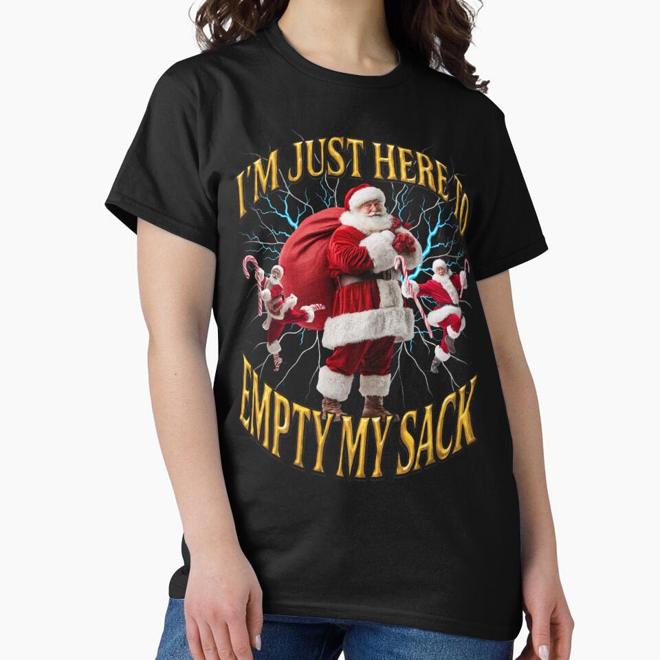 I'm Just Here To Empty My Sack Santa Rude Innuendo by RockFireMerch T-Shirts, Hoodie, Sweatshirt | BlankRebels.com (Image 2)