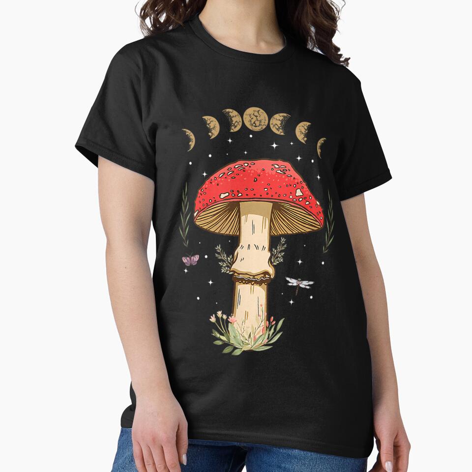 Dark Academia Mushroom Botanical by frijazede36 T-Shirts, Hoodie, Sweatshirt | BlankRebels.com (Image 2)