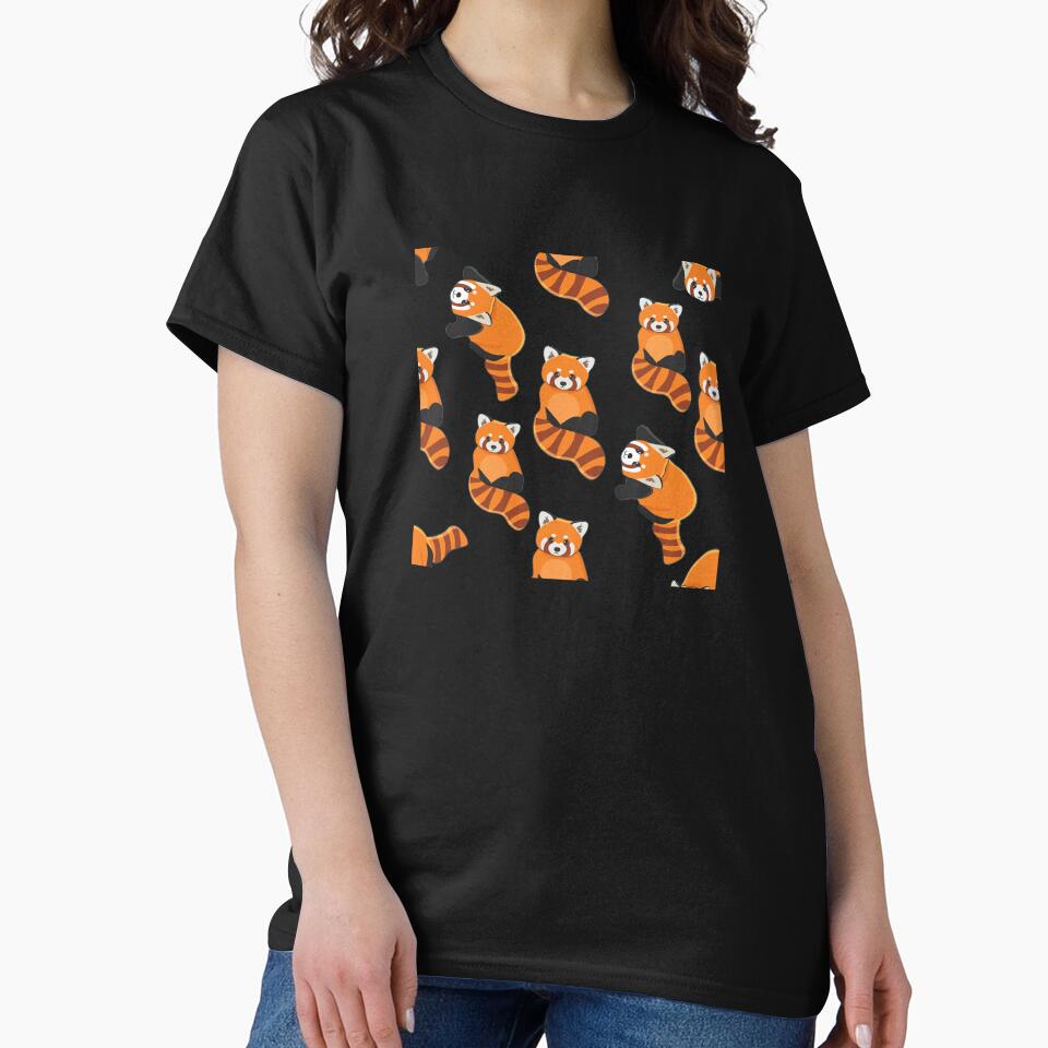 Red Panda Pattern by virillanissa T-Shirts, Hoodie, Sweatshirt | BlankRebels.com (Image 2)