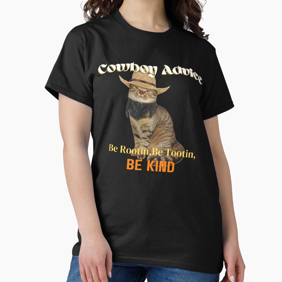 Cowboy Advice Cat Meme by quinellie T-Shirts, Hoodie, Sweatshirt | BlankRebels.com (Image 2)
