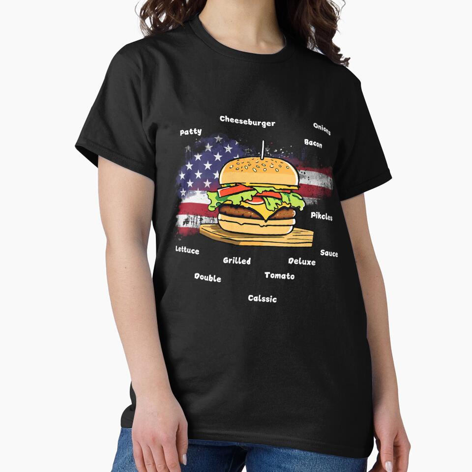 AMERICAN BURGER-Bite into happiness by LukWer T-Shirts, Hoodie, Sweatshirt | BlankRebels.com (Image 2)