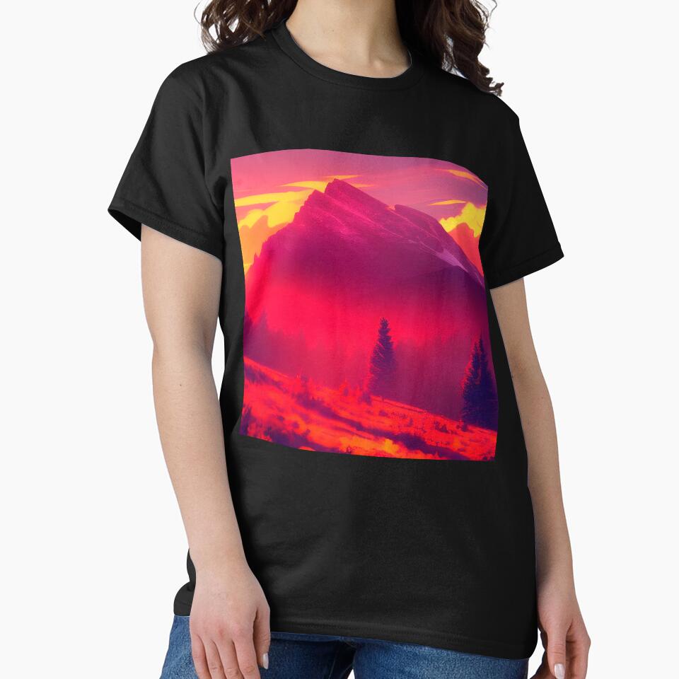 Minimalist Landscape Mountain Valley: A Stunning Addition to Your Home Decor by supeart T-Shirts, Hoodie,... (Image 2)