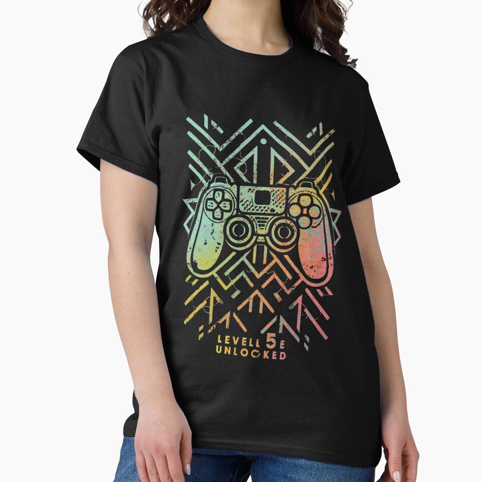 A Gaming controller with geometric shapes by DunuStore T-Shirts, Hoodie, Sweatshirt | BlankRebels.com (Image 2)