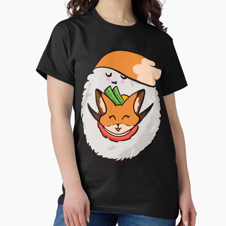Sushi roll fox by raineban T-Shirts, Hoodie, Sweatshirt | BlankRebels.com (Image 2)