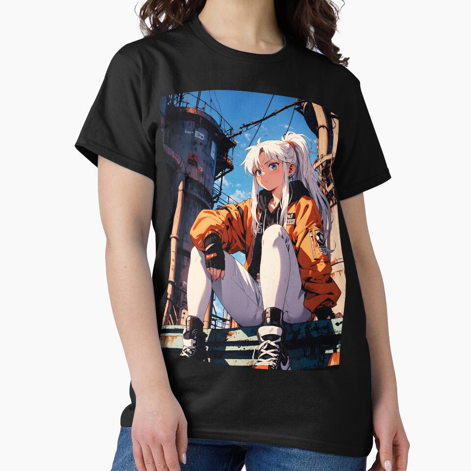 Retro Anime Industrial Streetwear Urban Fashion Girl by SekaiVibes