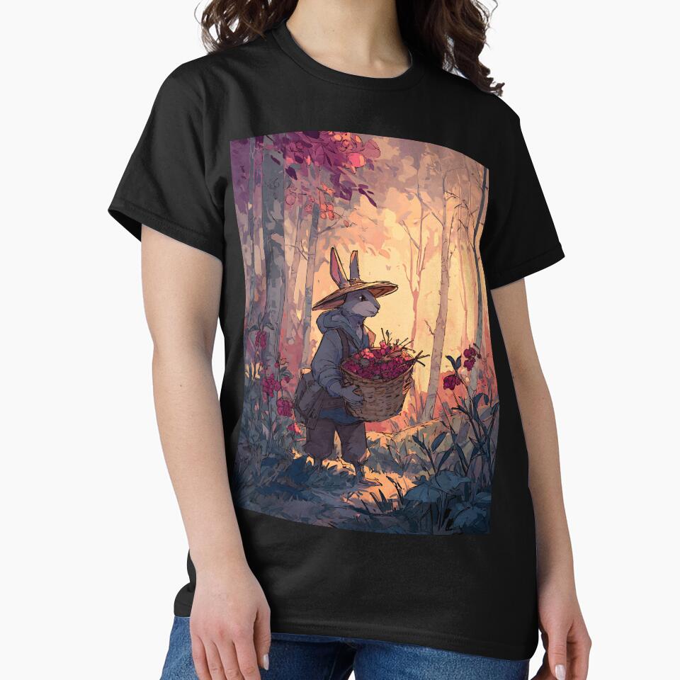 Cottagecore Art: Bunny's Berry Basket by bapupa T-Shirts, Hoodie, Sweatshirt | BlankRebels.com (Image 2)