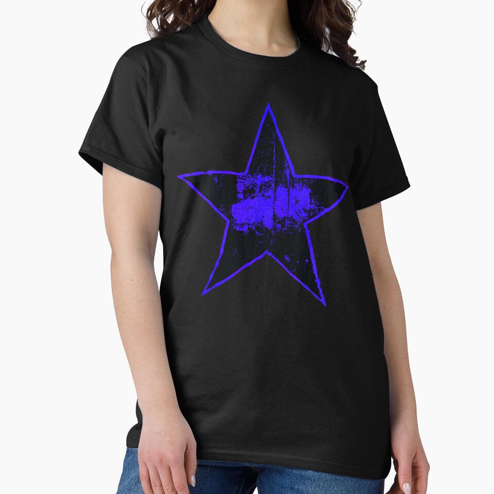 Blue Grunge Star Symbol by artistwill T-Shirts, Hoodie, Sweatshirt | BlankRebels.com (Image 2)