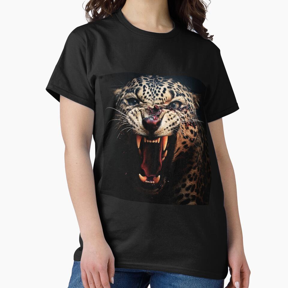 Fierce Tiger Face in Wildlife - Roaring Jungle Predator Art by JojoArtEvo T-Shirts, Hoodie, Sweatshirt (Image 2)
