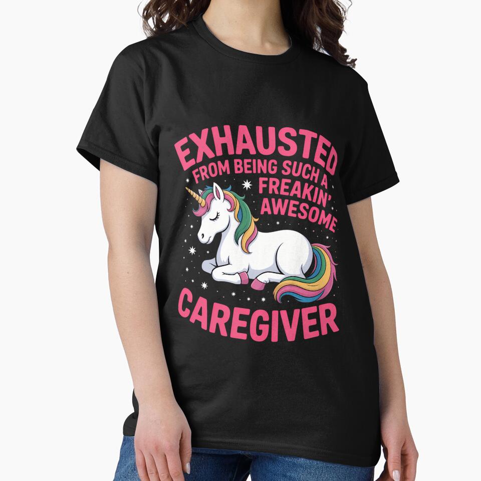 Caregiver Caregiving Carer Cute Unicorn by tiemacopaxer T-Shirts, Hoodie, Sweatshirt | BlankRebels.com (Image 2)