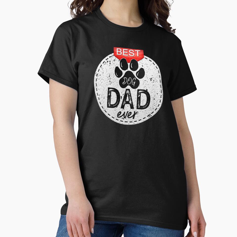 Best Dog Dad Ever - Cute Logo Design by NH2019 T-Shirts, Hoodie, Sweatshirt | BlankRebels.com (Image 2)
