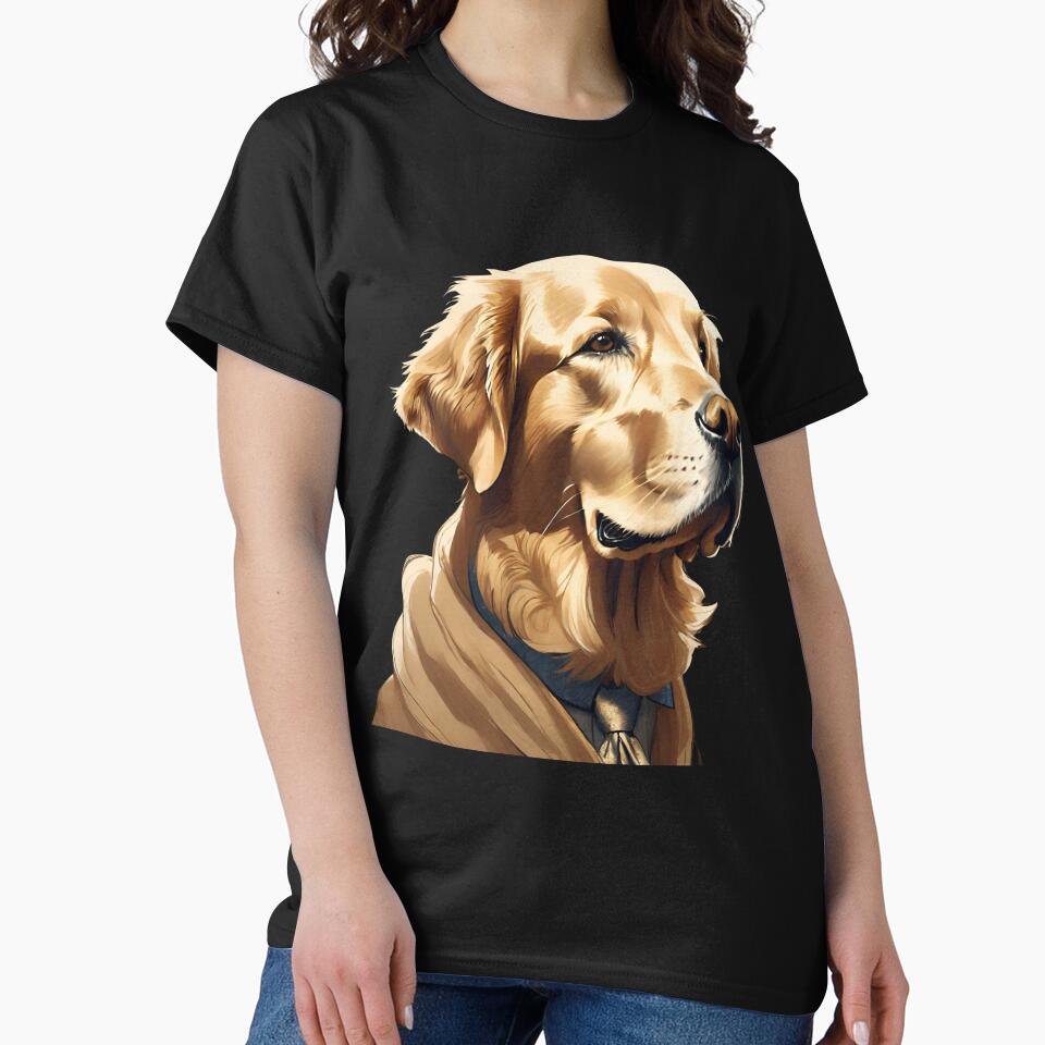 Regal Golden Retriever Portrait in Rich Tones by ChicTrendz T-Shirts, Hoodie, Sweatshirt | BlankRebels.com (Image 2)