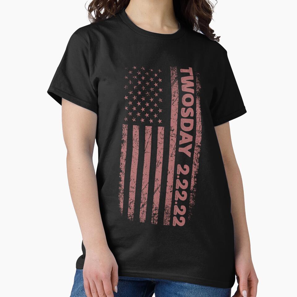 Historical Date of the Year TWOSDAY 2.22.22 Distressed Grunge Vertical American Flag, Memorable Day, Retro... (Image 2)