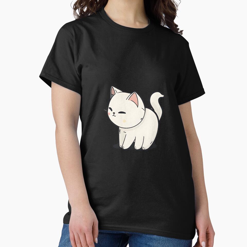 Cute baby white cat, japanese aesthetic by LorandQuest T-Shirts, Hoodie, Sweatshirt | BlankRebels.com (Image 2)