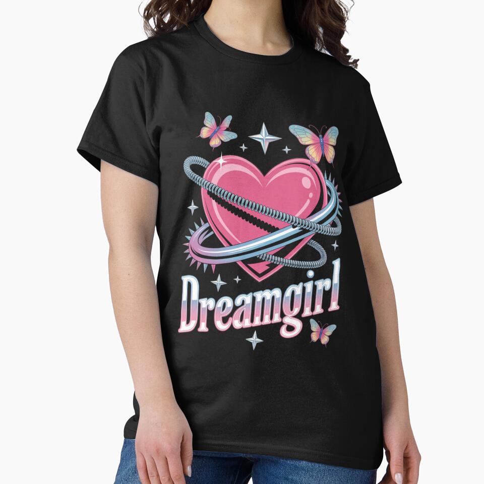 Dreamgirl Y2K Aesthetic Heart Butterflies Valentine's Day by DarylWelsh2024 T-Shirts, Hoodie, Sweatshirt (Image 2)