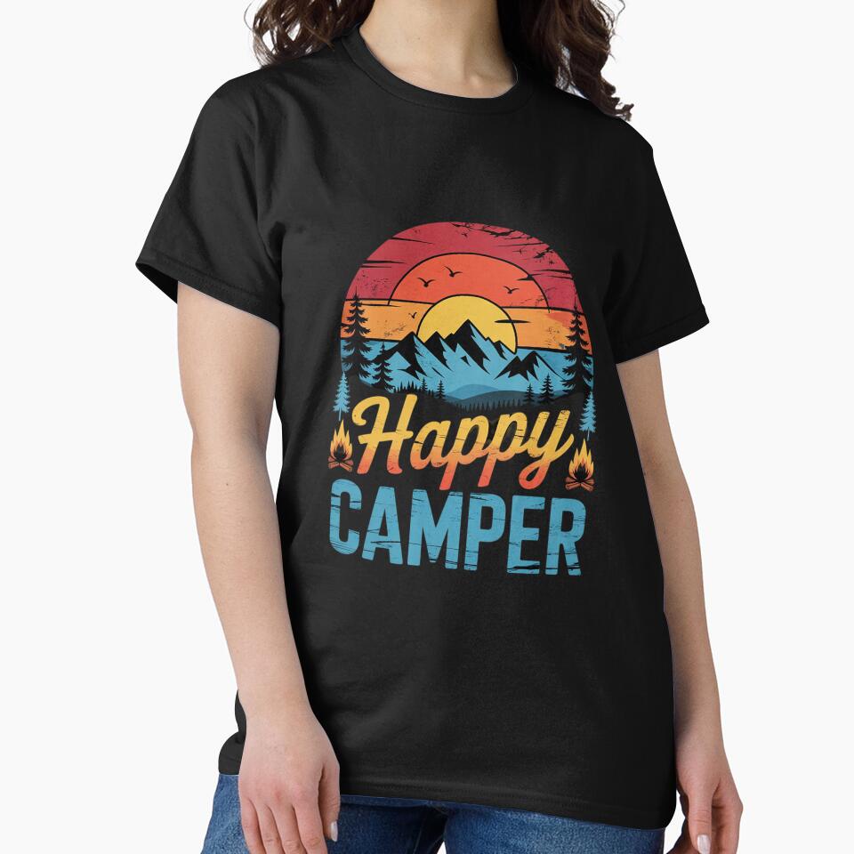 Happy Camper Vintage Funny Matching Camping Crew by VerseFarm T-Shirts, Hoodie, Sweatshirt | BlankRebels.com (Image 2)