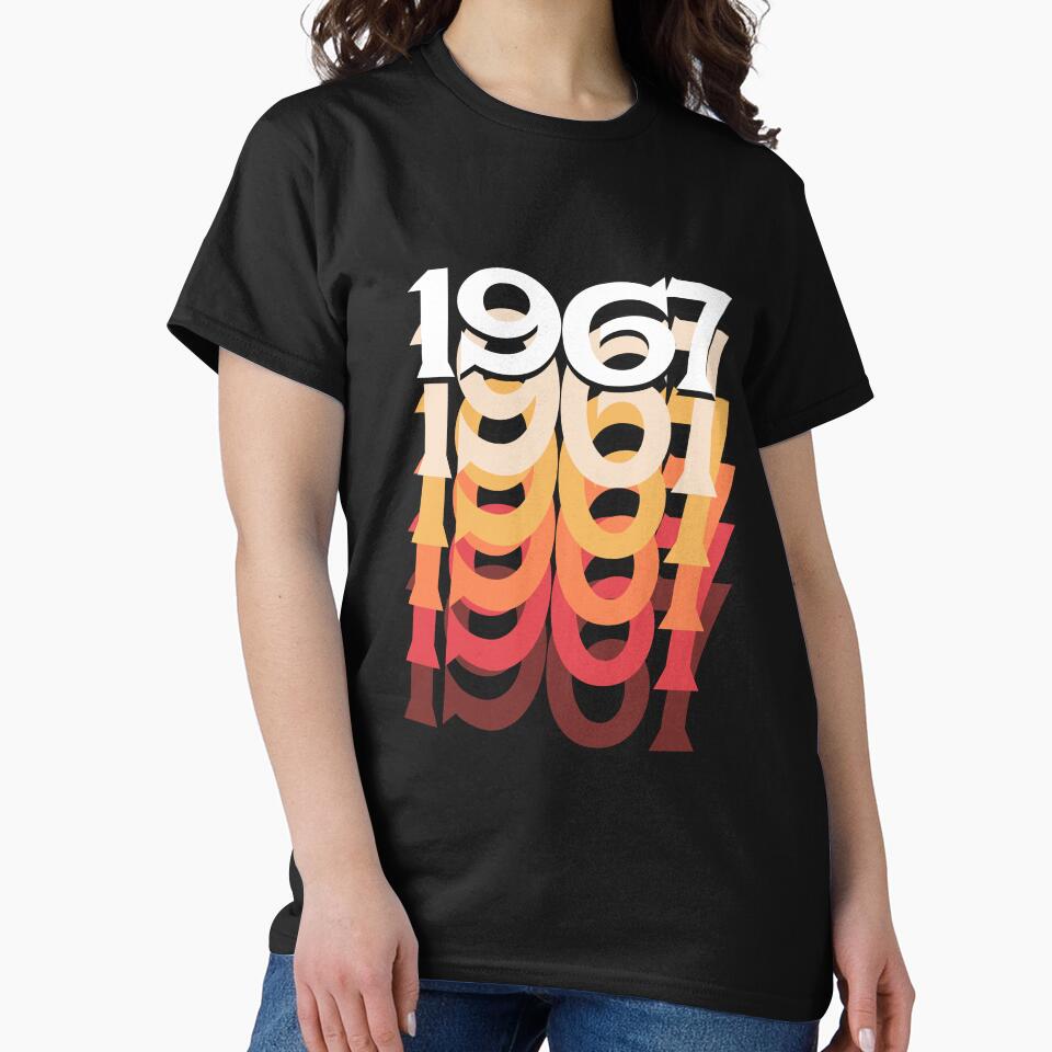 Vintage 60s 51th Birthday T Shirt Distressed 1967 Mom Gift by roarr Hoodie, Sweatshirt | BlankRebels.com (Image 2)