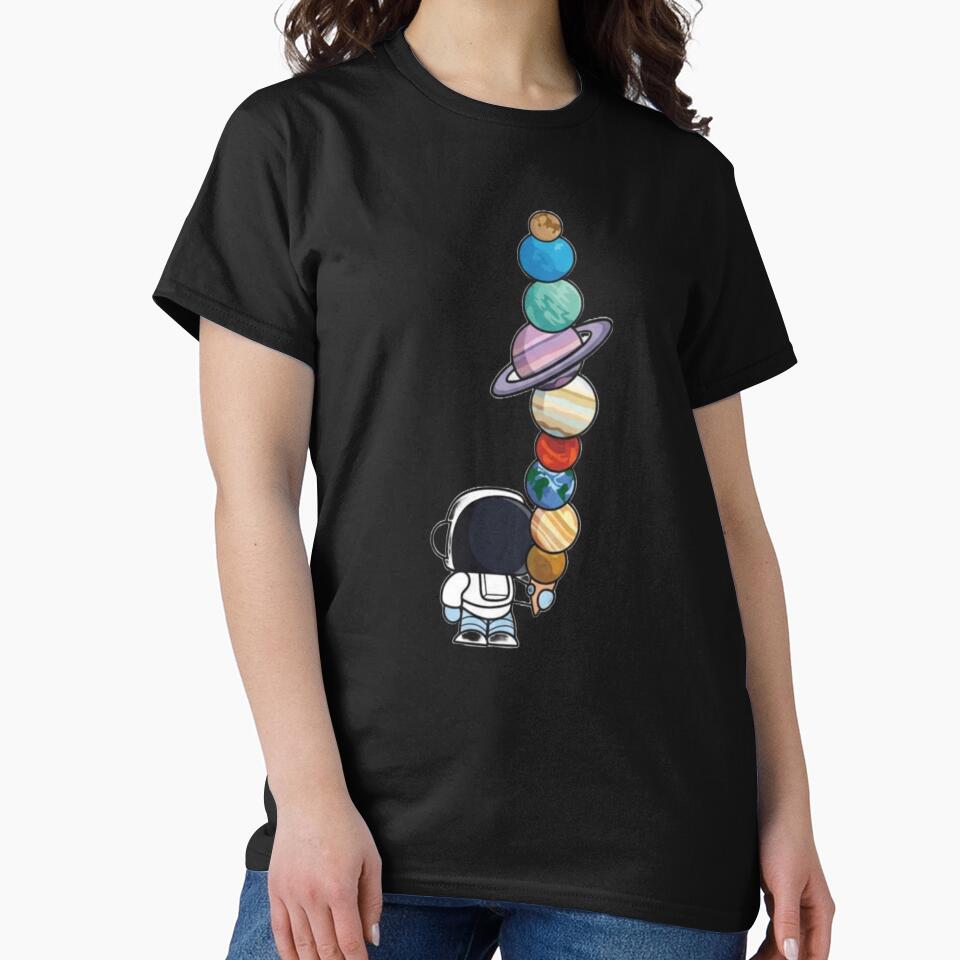 Cute Astronaut Holding Planet Ice Cream by AstroArt  ‍ ‍ T-Shirts, Hoodie, Sweatshirt | BlankRebels.com (Image 2)