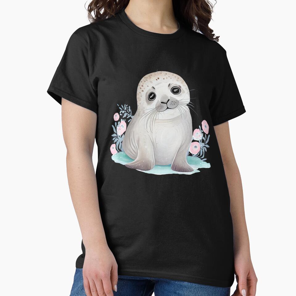 Kawaii Seal | Cute Under-the-Sea Ocean Animal Illustration for Stickers, Apparel & Home Decor by... (Image 2)