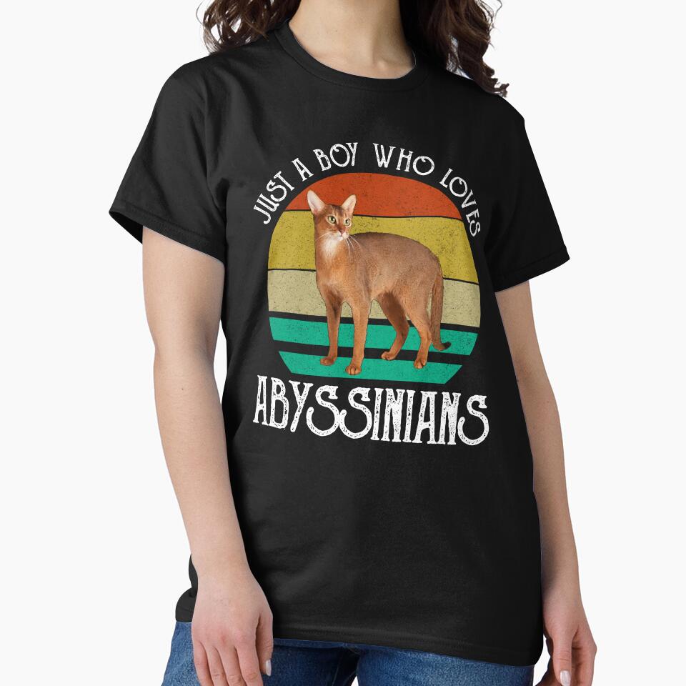 Just A Boy Who Loves Abyssinians by Cat Lady Designs T-Shirts, Hoodie, Sweatshirt | BlankRebels.com (Image 2)