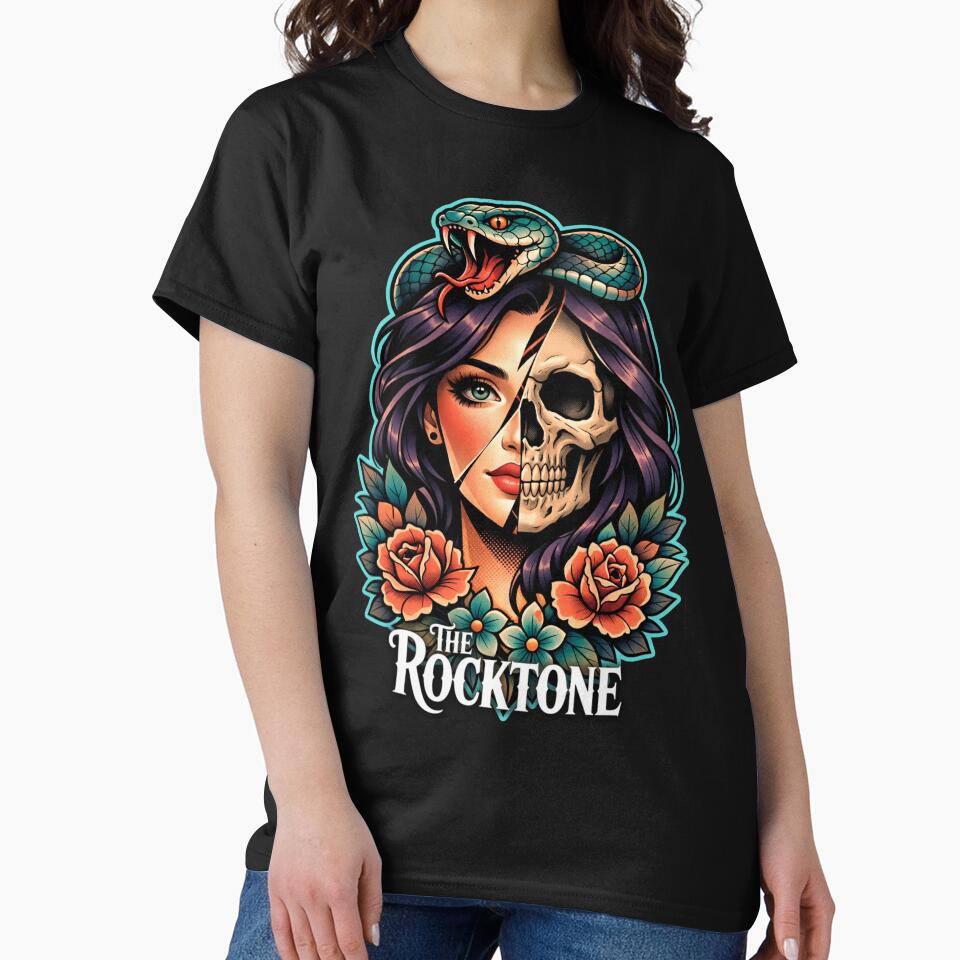 Beautiful Disaster Snake & Skull Tattoo Style by RockToneShop T-Shirts, Hoodie, Sweatshirt | BlankRebels.com (Image 2)