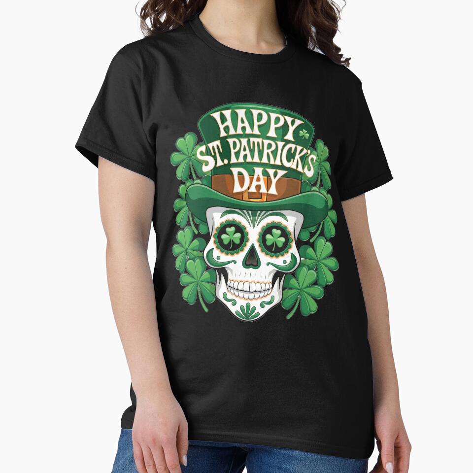 skull st. patrick's day by jkrphoto T-Shirts, Hoodie, Sweatshirt | BlankRebels.com (Image 2)