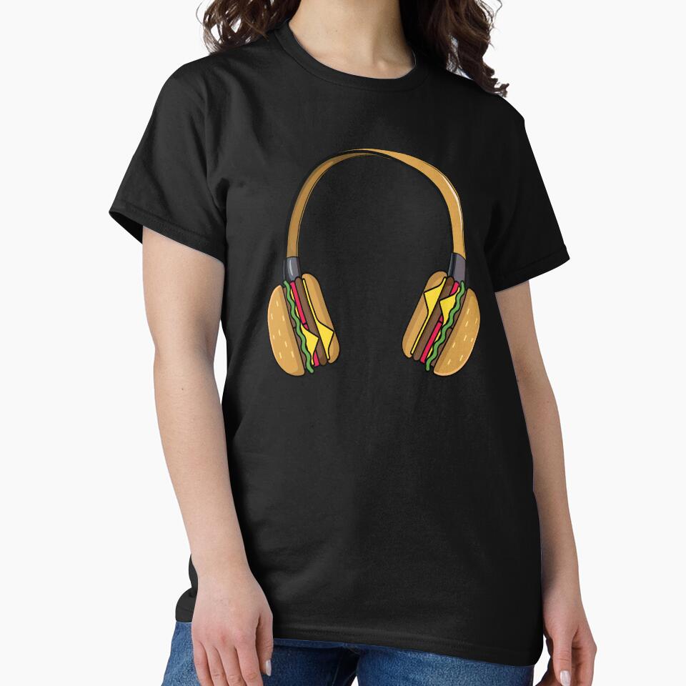 Cheese burger headphone music by Donutlovers T-Shirts, Hoodie, Sweatshirt | BlankRebels.com (Image 2)