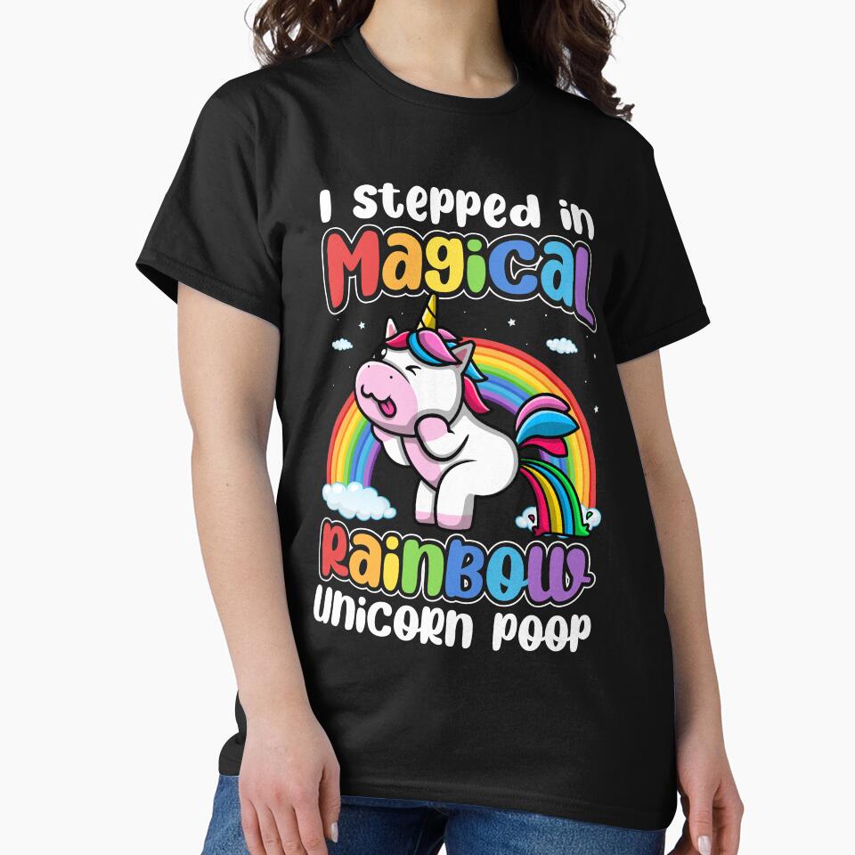 I Stepped In Magical Rainbow Unicorn Poop by jasperjuan77 T-Shirts, Hoodie, Sweatshirt | BlankRebels.com (Image 2)