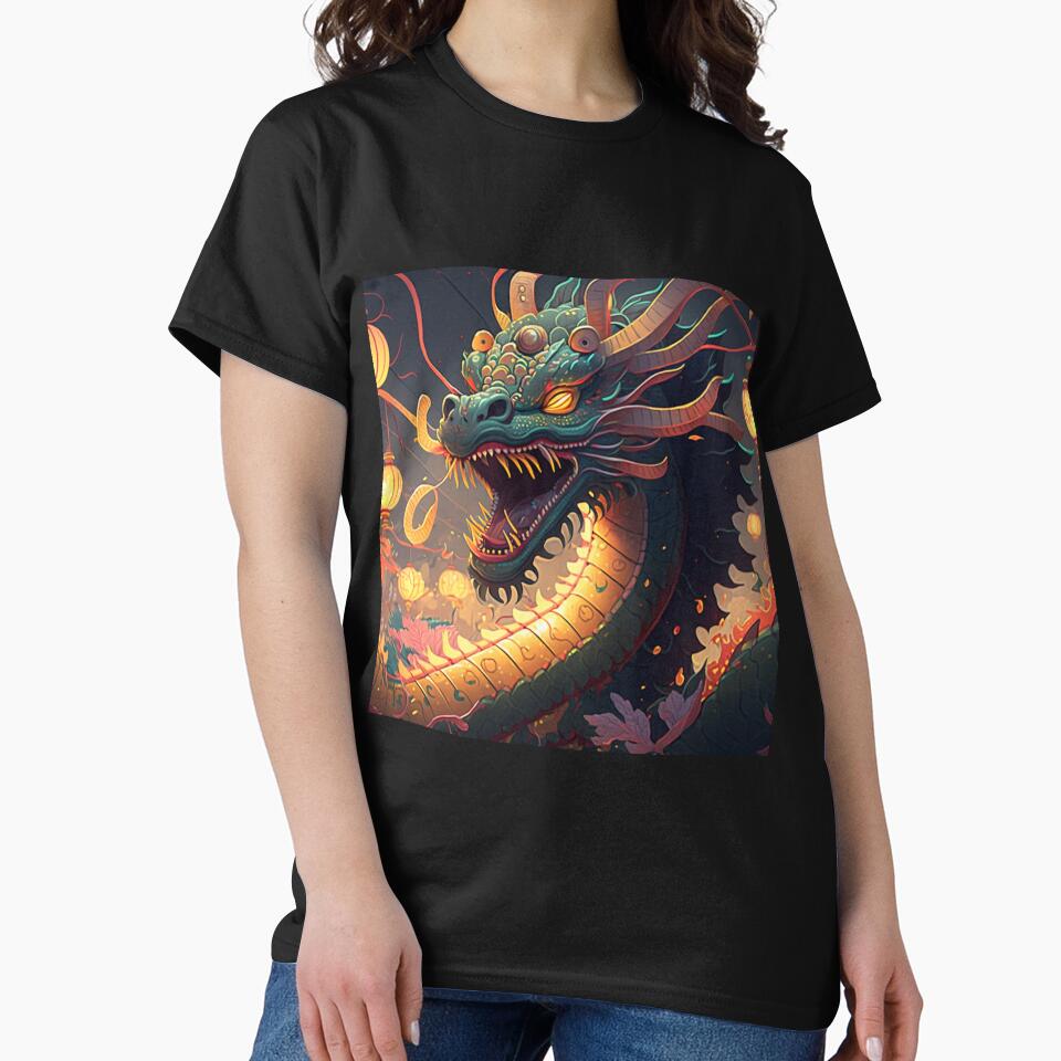 Roaring Dragon Face - Powerful and Fierce Dragon Art by JustArtDesign9 T-Shirts, Hoodie, Sweatshirt (Image 2)