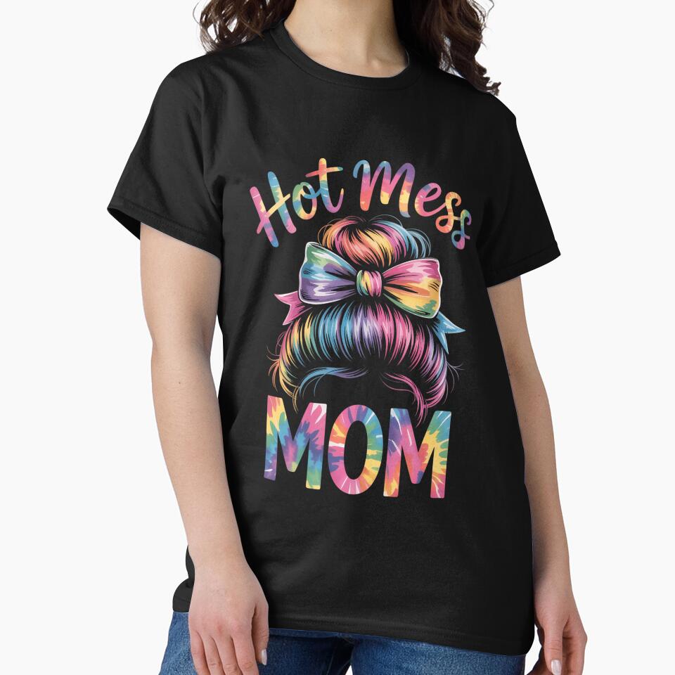 Leopard Messy Bun Funny Mom Life by tiemacopaxer T-Shirts, Hoodie, Sweatshirt | BlankRebels.com (Image 2)
