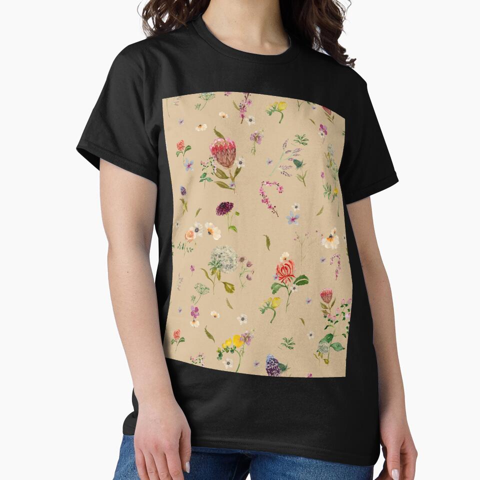 Flowers Nice Seamless Pattern Beige Version Yana Mustafina Boho Soulful T-Shirts, Hoodie, Sweatshirt