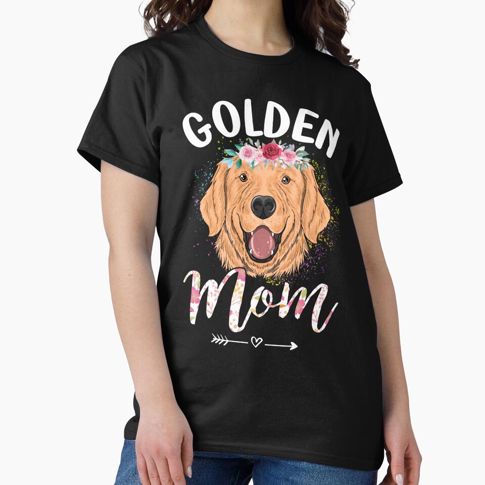 Golden Retriever Dog Mom, funny golden mom gift by ASartdisegn T-Shirts, Hoodie, Sweatshirt | BlankRebels.com (Image 2)