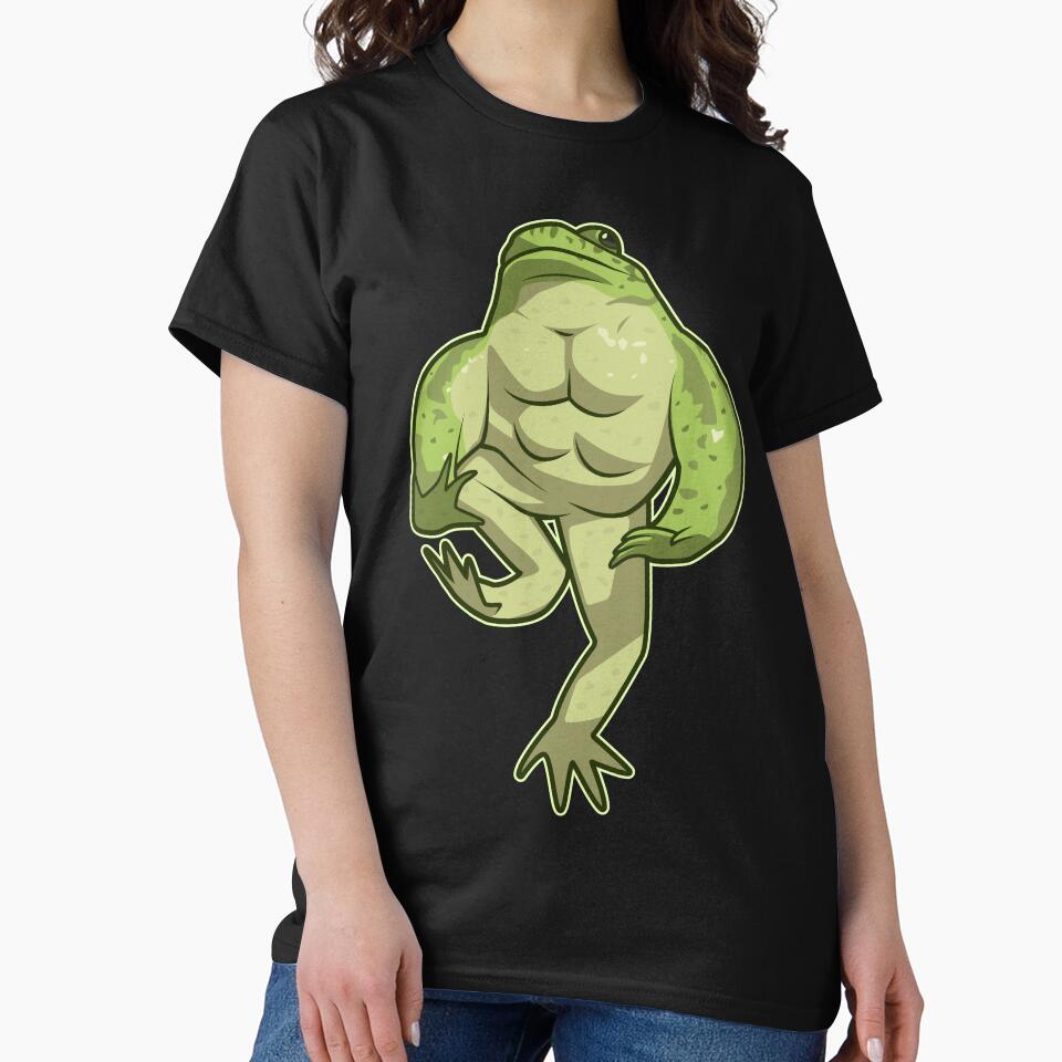 Frog with Abs meme - Buff Muscle Amphibian by Rzera- T-Shirts, Hoodie, Sweatshirt | BlankRebels.com (Image 2)