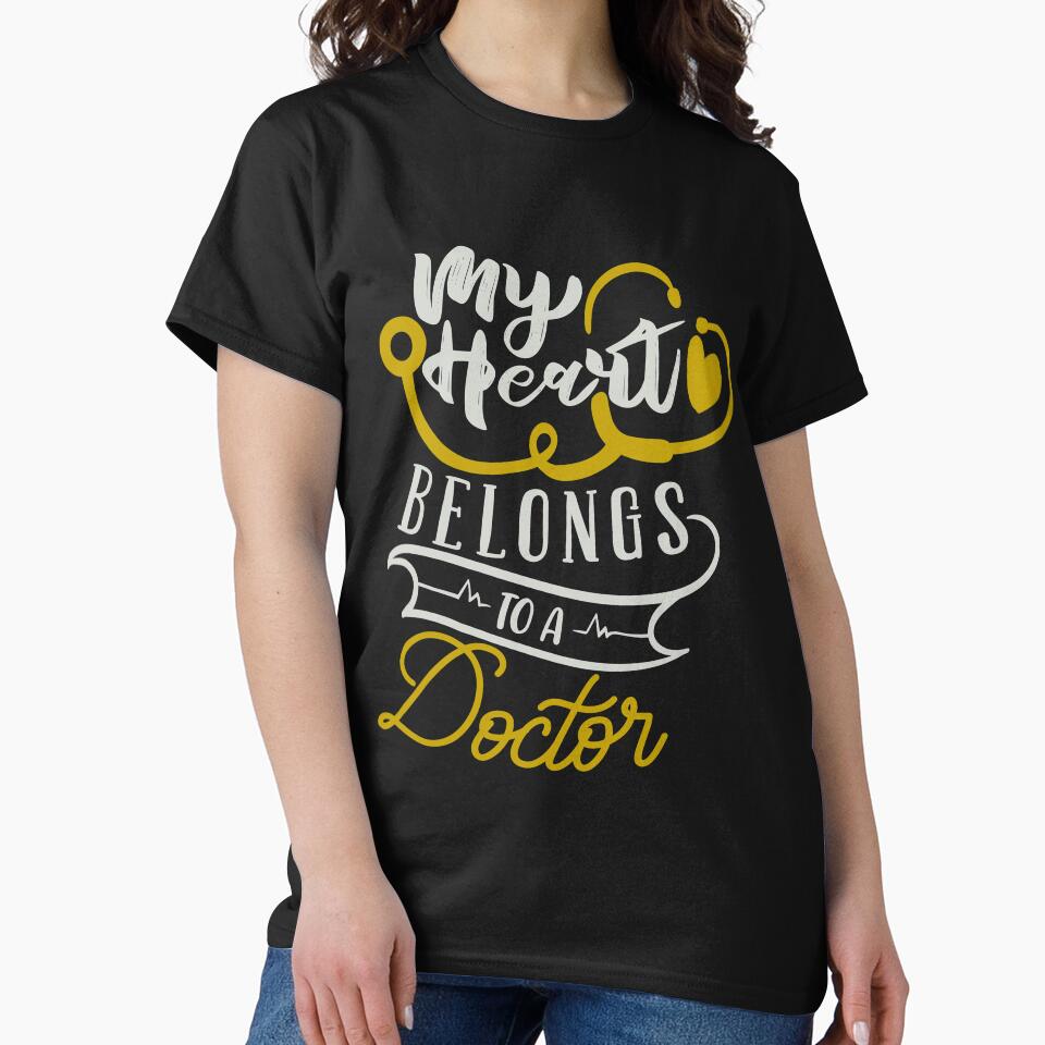 My Heart Belongs To A Doctor by FOX1999-Design T-Shirts, Hoodie, Sweatshirt | BlankRebels.com (Image 2)