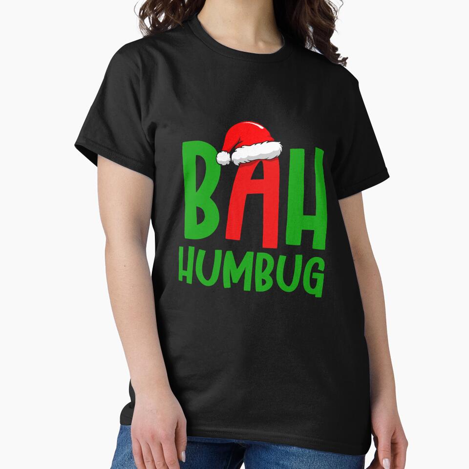 Christmas Bah Humbug Santa Hat Christmas Party Outfit by Leslie Smith T-Shirts, Hoodie, Sweatshirt (Image 2)