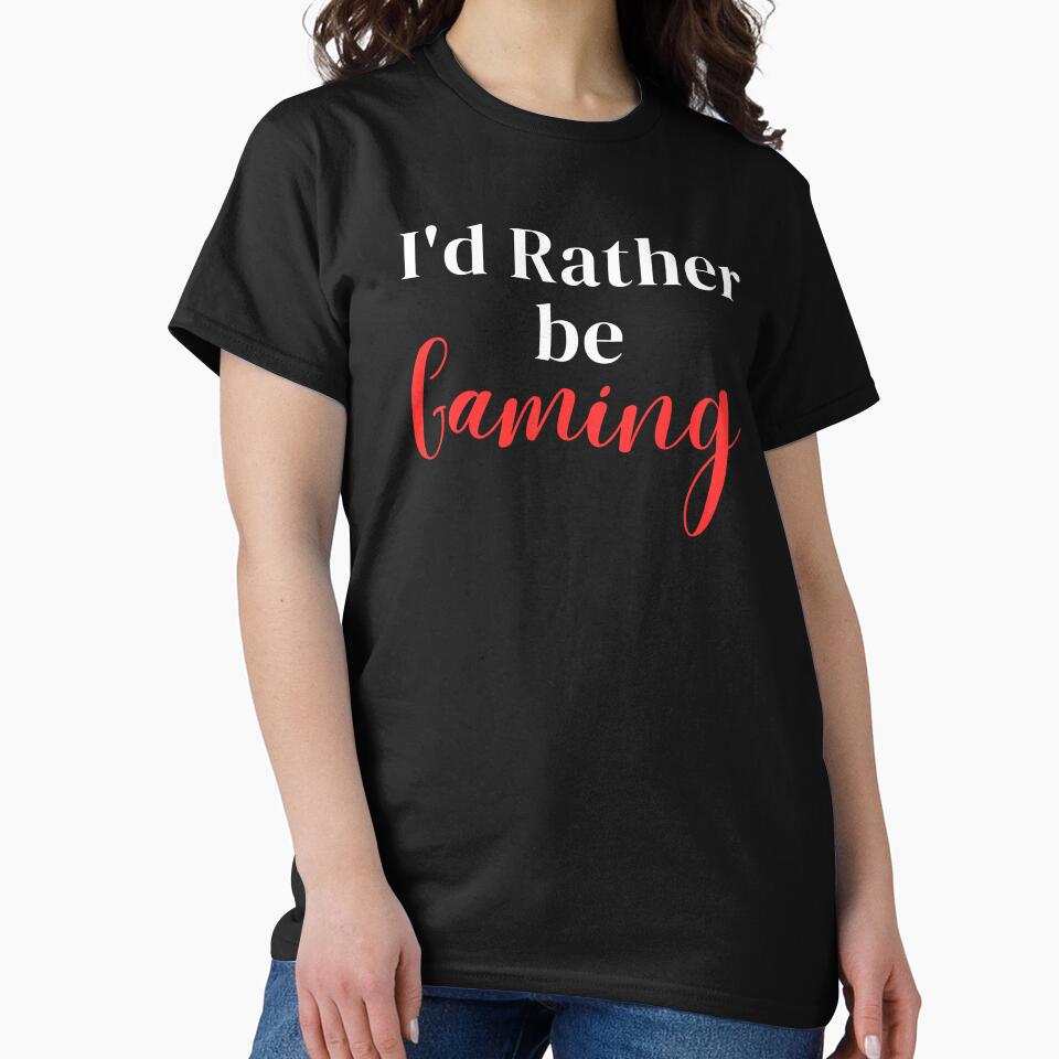 I'd rather be gaming by greenbluearts T-Shirts, Hoodie, Sweatshirt | BlankRebels.com (Image 2)