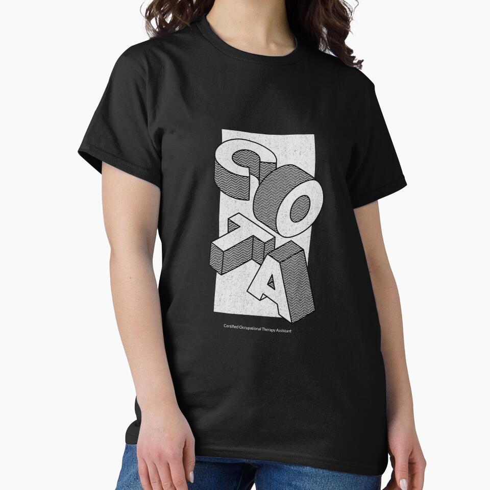 COTA Certified Occupational Therapy Assistant Bold Graphic Tee by FreshMedThreads Hoodie, Sweatshirt (Image 2)