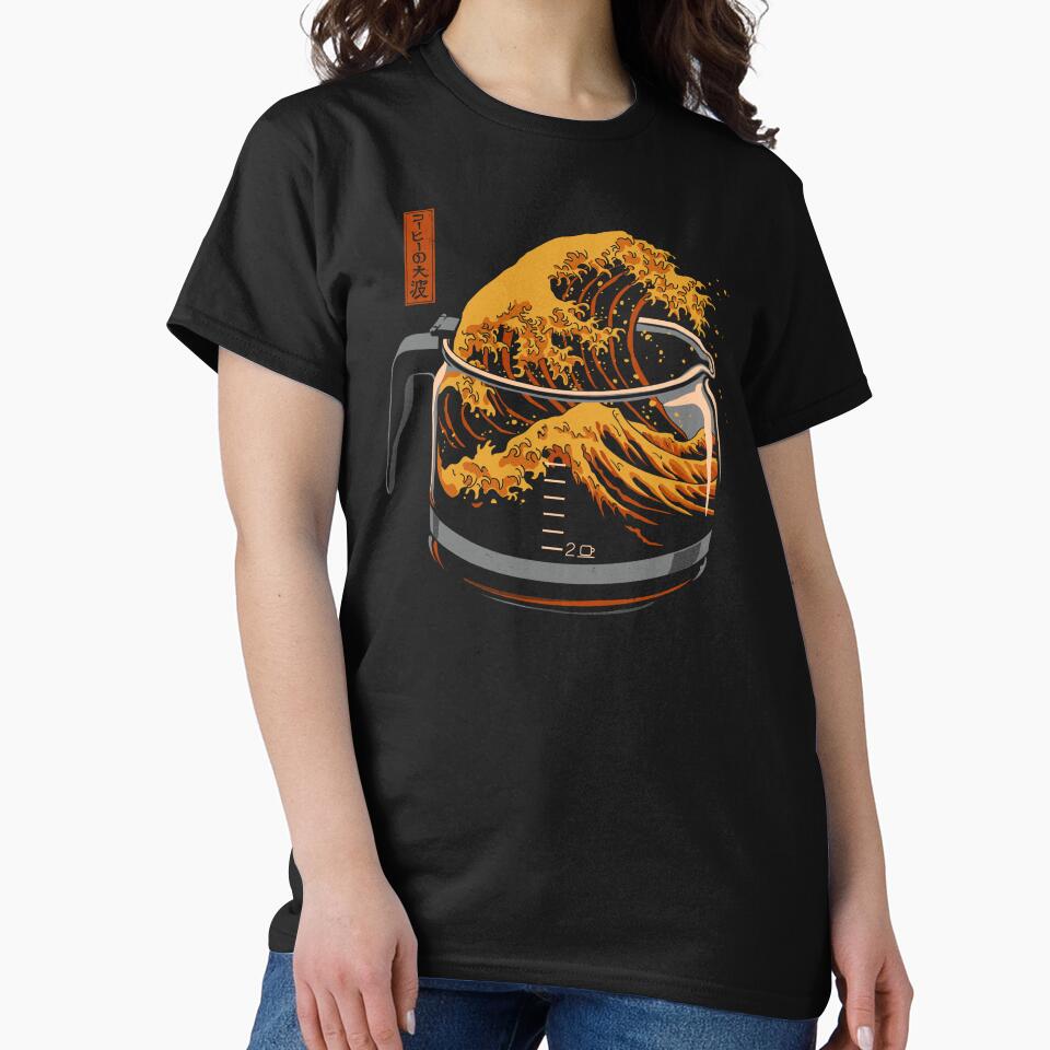 The Great Wave of Coffee by Elan Harris T-Shirts, Hoodie, Sweatshirt | BlankRebels.com (Image 2)