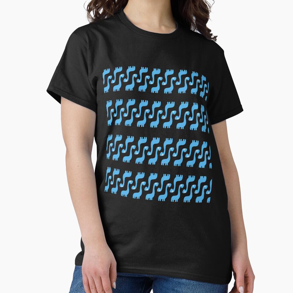 Cute Blue Dinosaur Pattern by cgroenewald T-Shirts, Hoodie, Sweatshirt | BlankRebels.com (Image 2)