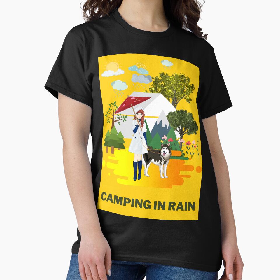 Camping in Rain with my dog by vidyaroul T-Shirts, Hoodie, Sweatshirt | BlankRebels.com (Image 2)