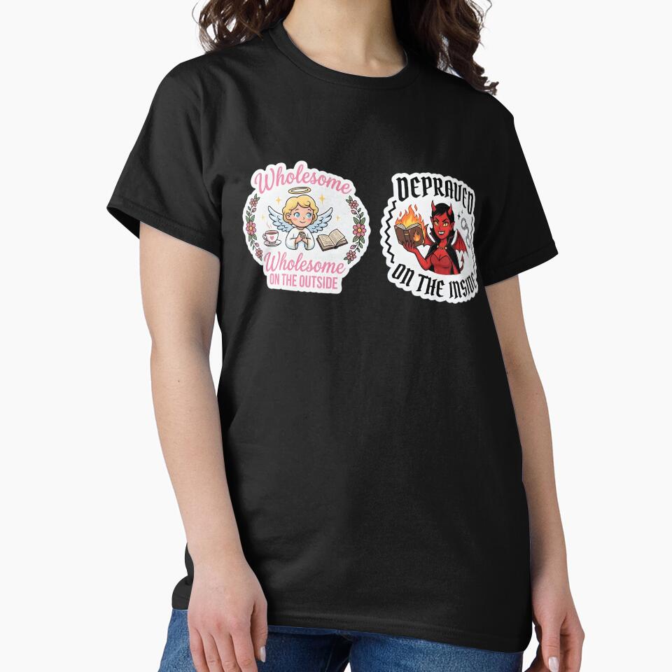 Funny Spicy Romance Reader Wholesome Outside by auxincaftan0o T-Shirts, Hoodie, Sweatshirt | BlankRebels.com (Image 2)