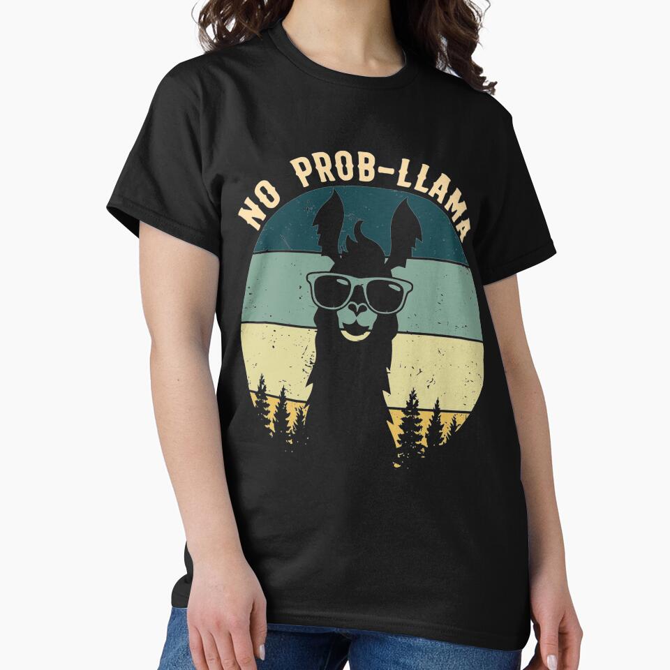 Vintage No Prob-Llama by whitneyiott9632 T-Shirts, Hoodie, Sweatshirt | BlankRebels.com (Image 2)
